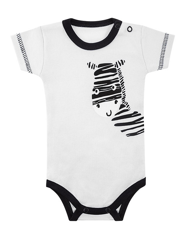 Zebra Body z krótkim rękawem 50-86