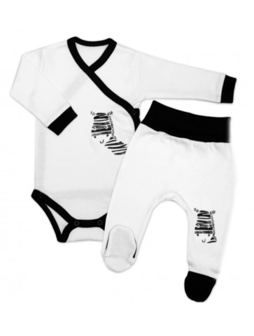 Zebra Kpl Body długi rękaw+Półśpioch 50/74