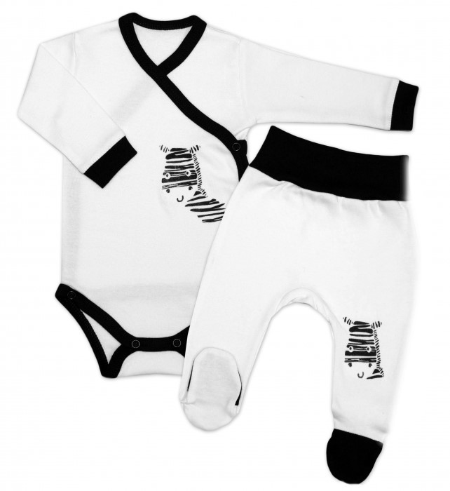 Zebra Kpl Body długi rękaw+Półśpioch 50/74